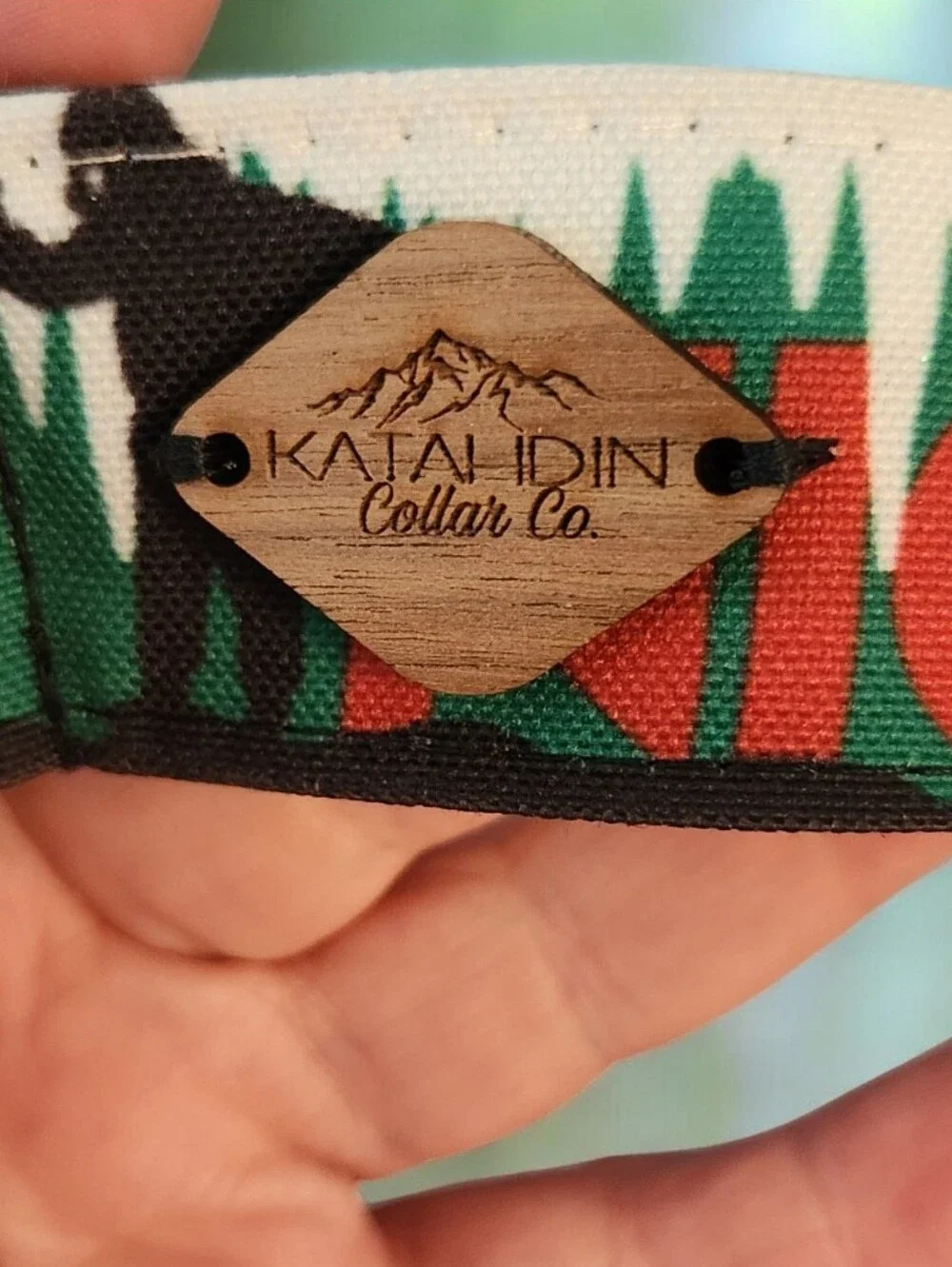 Katahdin Collar Co. Outdoor Silhouette Dog Collar -Custom Made, Wit ,Naughty !